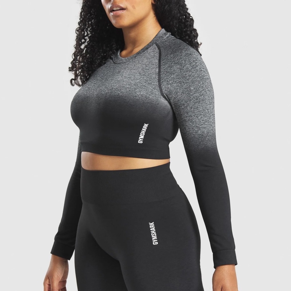 Gymshark Adapt Ombré Seamless Long Sleeve Crop Top